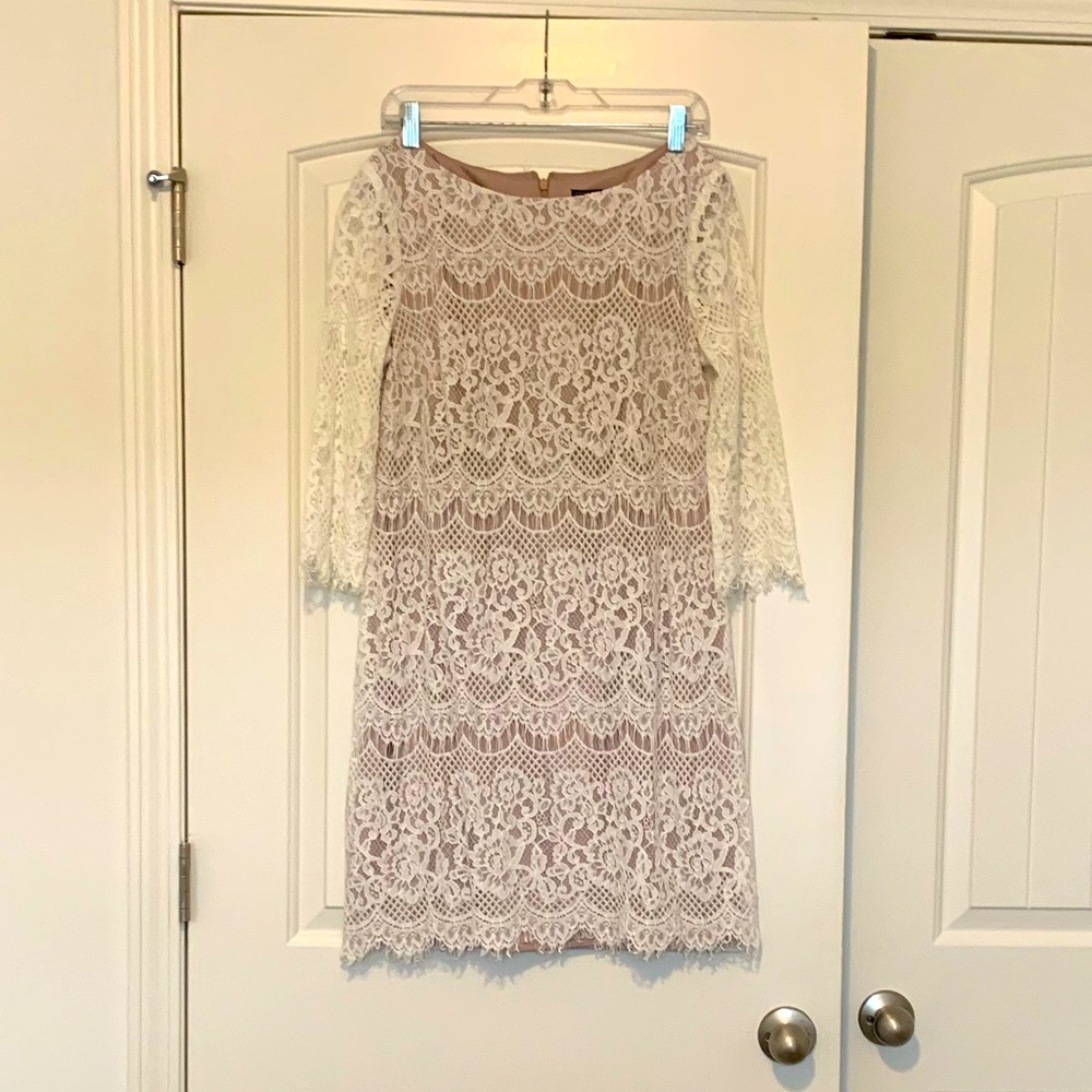 White Dress with Lace sleeves